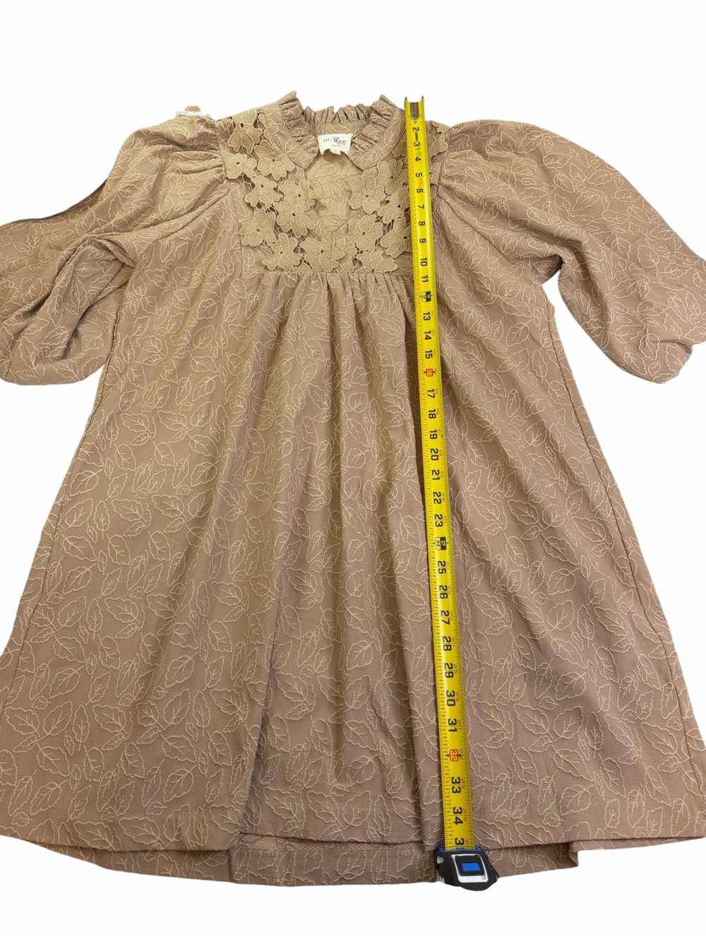 Umgee Dusty Rose Floral Embroidered Mini Dress - Picture 4 of 6